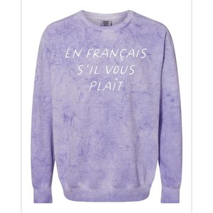 En Francais SIl Vous Plait French Teacher Back To School Colorblast Crewneck Sweatshirt