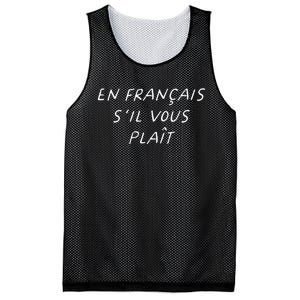 En Francais SIl Vous Plait French Teacher Back To School Mesh Reversible Basketball Jersey Tank