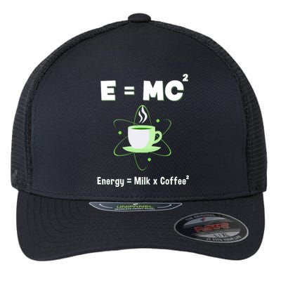 E=mc2 Funny Science Coffee Energy Milk Flexfit Unipanel Trucker Cap