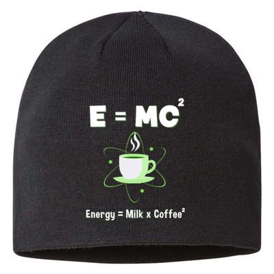 E=mc2 Funny Science Coffee Energy Milk Sustainable Beanie