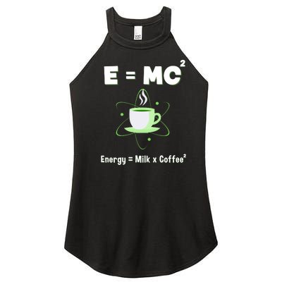 E=mc2 Funny Science Coffee Energy Milk Women’s Perfect Tri Rocker Tank