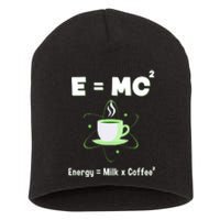 E=mc2 Funny Science Coffee Energy Milk Short Acrylic Beanie