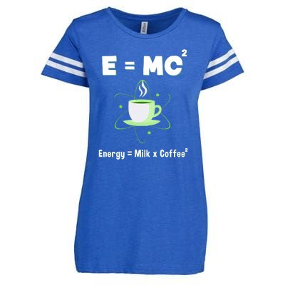 E=mc2 Funny Science Coffee Energy Milk Enza Ladies Jersey Football T-Shirt