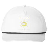 E=mc2 Funny Science Coffee Energy Milk Snapback Five-Panel Rope Hat