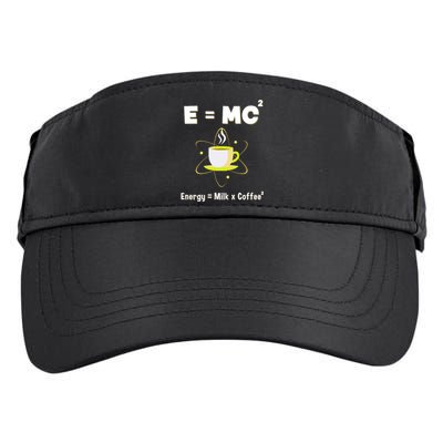 E=mc2 Funny Science Coffee Energy Milk Adult Drive Performance Visor