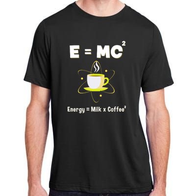 E=mc2 Funny Science Coffee Energy Milk Adult ChromaSoft Performance T-Shirt