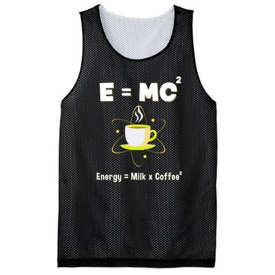 E=mc2 Funny Science Coffee Energy Milk Mesh Reversible Basketball Jersey Tank