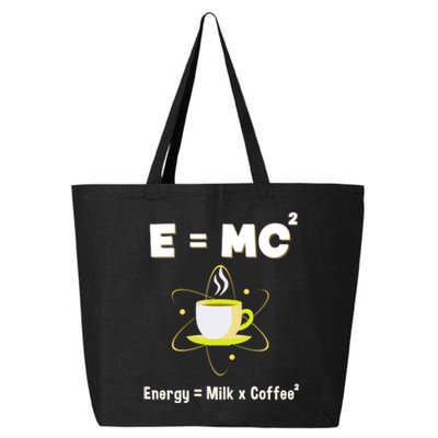 E=mc2 Funny Science Coffee Energy Milk 25L Jumbo Tote