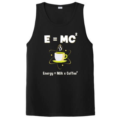 E=mc2 Funny Science Coffee Energy Milk PosiCharge Competitor Tank