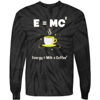 E=mc2 Funny Science Coffee Energy Milk Tie-Dye Long Sleeve Shirt