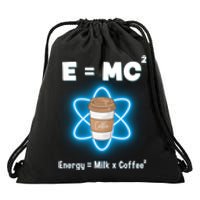 E=mc2 Funny Science Coffee Energy Milk Drawstring Bag