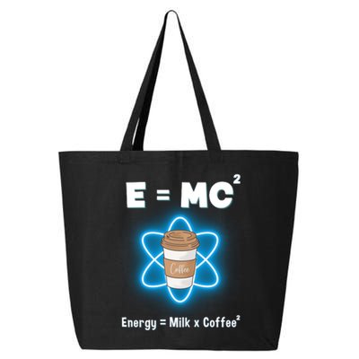 E=mc2 Funny Science Coffee Energy Milk 25L Jumbo Tote