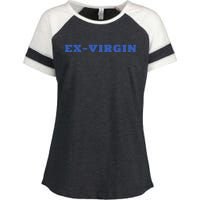 Exvirgin Funny Sarcastic Sayings Enza Ladies Jersey Colorblock Tee