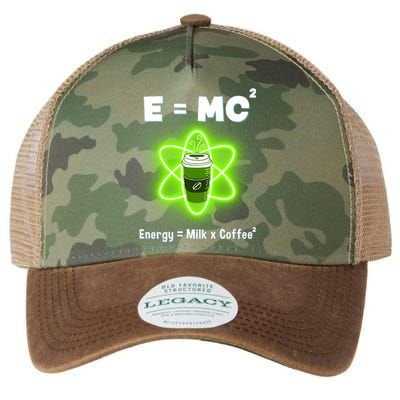 E=mc2 Funny Science Coffee Energy Milk Legacy Tie Dye Trucker Hat