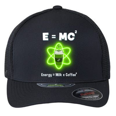 E=mc2 Funny Science Coffee Energy Milk Flexfit Unipanel Trucker Cap