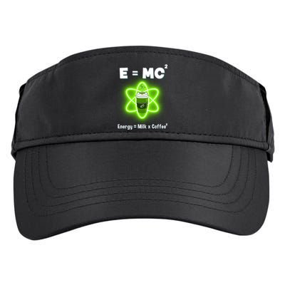 E=mc2 Funny Science Coffee Energy Milk Adult Drive Performance Visor