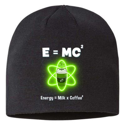 E=mc2 Funny Science Coffee Energy Milk Sustainable Beanie