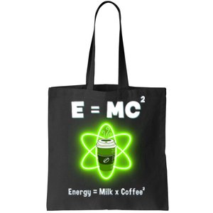 E=mc2 Funny Science Coffee Energy Milk Tote Bag