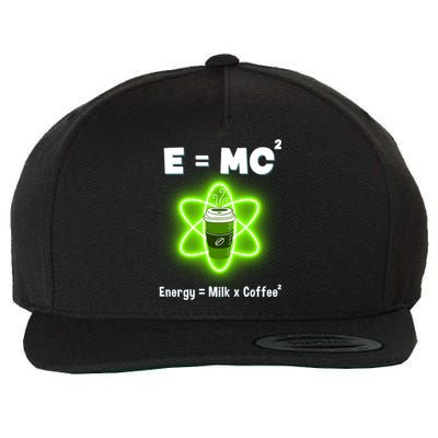 E=mc2 Funny Science Coffee Energy Milk Wool Snapback Cap