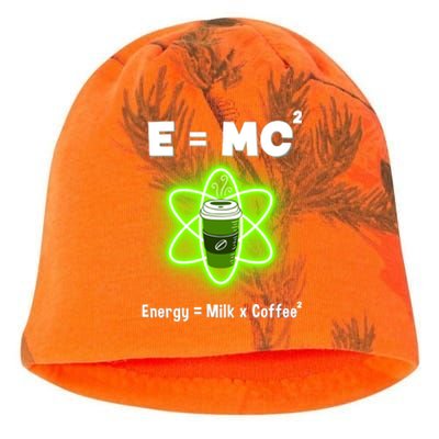 E=mc2 Funny Science Coffee Energy Milk Kati - Camo Knit Beanie