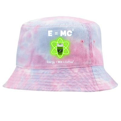 E=mc2 Funny Science Coffee Energy Milk Tie-Dyed Bucket Hat