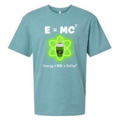 E=mc2 Funny Science Coffee Energy Milk Sueded Cloud Jersey T-Shirt