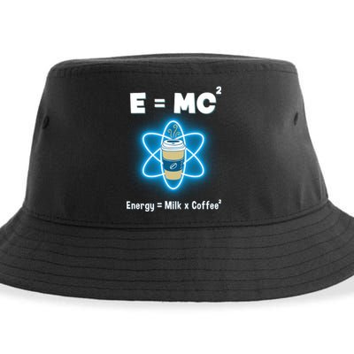 E=mc2 Funny Science Coffee Energy Milk Sustainable Bucket Hat