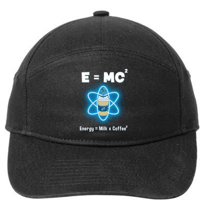 E=mc2 Funny Science Coffee Energy Milk 7-Panel Snapback Hat