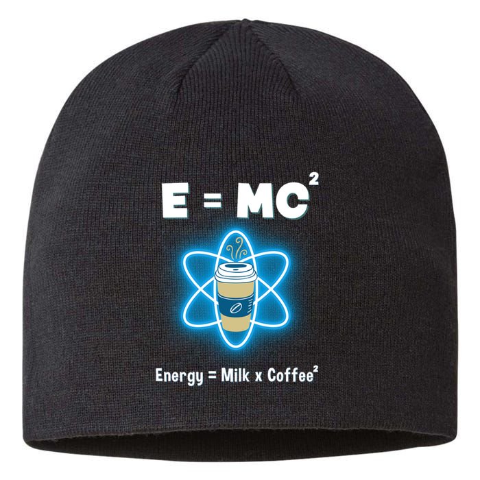 E=mc2 Funny Science Coffee Energy Milk Sustainable Beanie