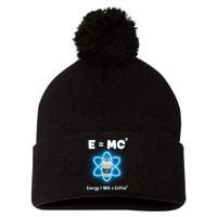 E=mc2 Funny Science Coffee Energy Milk Pom Pom 12in Knit Beanie