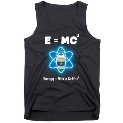 E=mc2 Funny Science Coffee Energy Milk Tank Top