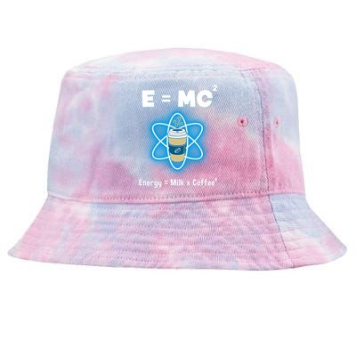 E=mc2 Funny Science Coffee Energy Milk Tie-Dyed Bucket Hat