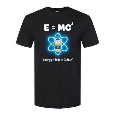 E=mc2 Funny Science Coffee Energy Milk Softstyle CVC T-Shirt