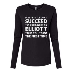 ELLIOTT Funny Surname Family Tree Birthday Reunion Idea Womens Cotton Relaxed Long Sleeve T-Shirt