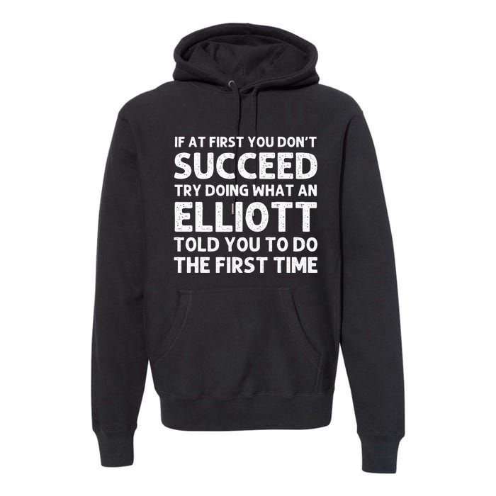 ELLIOTT Funny Surname Family Tree Birthday Reunion Idea Premium Hoodie