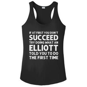 ELLIOTT Funny Surname Family Tree Birthday Reunion Idea Ladies PosiCharge Competitor Racerback Tank