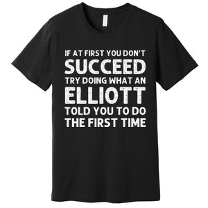 ELLIOTT Funny Surname Family Tree Birthday Reunion Idea Premium T-Shirt