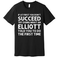 ELLIOTT Funny Surname Family Tree Birthday Reunion Idea Premium T-Shirt