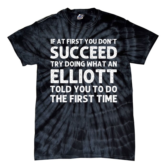 ELLIOTT Funny Surname Family Tree Birthday Reunion Idea Tie-Dye T-Shirt