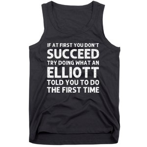 ELLIOTT Funny Surname Family Tree Birthday Reunion Idea Tank Top