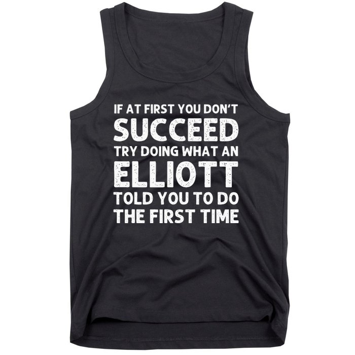 ELLIOTT Funny Surname Family Tree Birthday Reunion Idea Tank Top