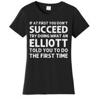 ELLIOTT Funny Surname Family Tree Birthday Reunion Idea Women's T-Shirt