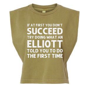 ELLIOTT Funny Surname Family Tree Birthday Reunion Idea Garment-Dyed Women's Muscle Tee