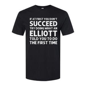 ELLIOTT Funny Surname Family Tree Birthday Reunion Idea Softstyle CVC T-Shirt