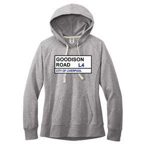 Everton Football Team Goodison Road Street Sign Women's Fleece Hoodie