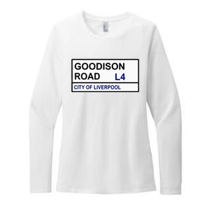 Everton Football Team Goodison Road Street Sign Womens CVC Long Sleeve Shirt