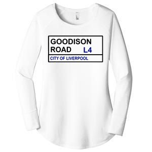 Everton Football Team Goodison Road Street Sign Women's Perfect Tri Tunic Long Sleeve Shirt