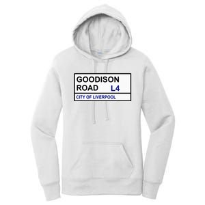 Everton Football Team Goodison Road Street Sign Women's Pullover Hoodie