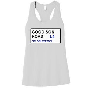 Everton Football Team Goodison Road Street Sign Women's Racerback Tank