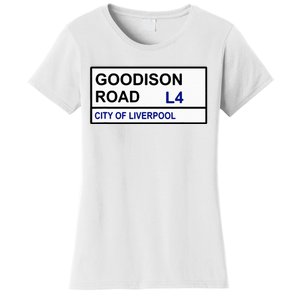 Everton Football Team Goodison Road Street Sign Women's T-Shirt